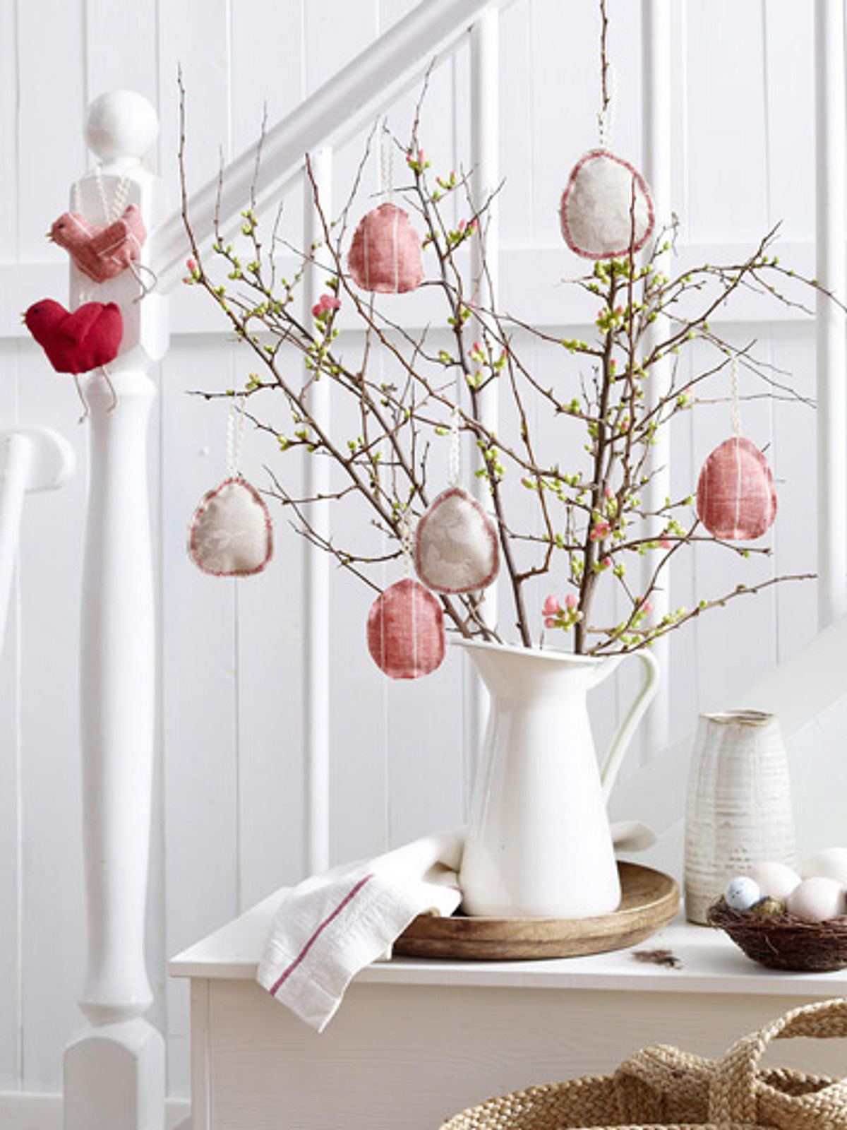 Osterdeko-Ideen mit Stoffresten osterdeko ideen mit stoffresten