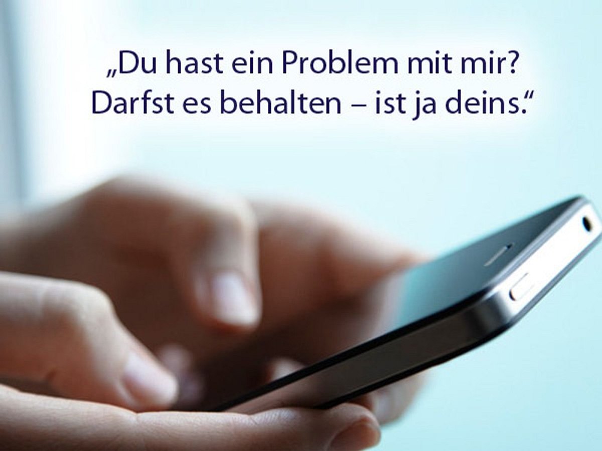 Lustige WhatsApp-Status-Sprüche: Du hast ein Problem mit mir? whatsapp status sprueche